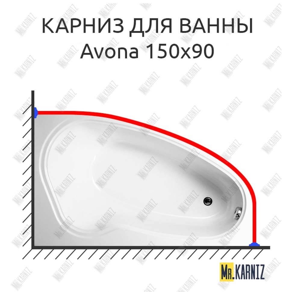 Карниз для ванны Vagnerplast Avona 150х90 Усиленный 20 мм MrKARNIZ