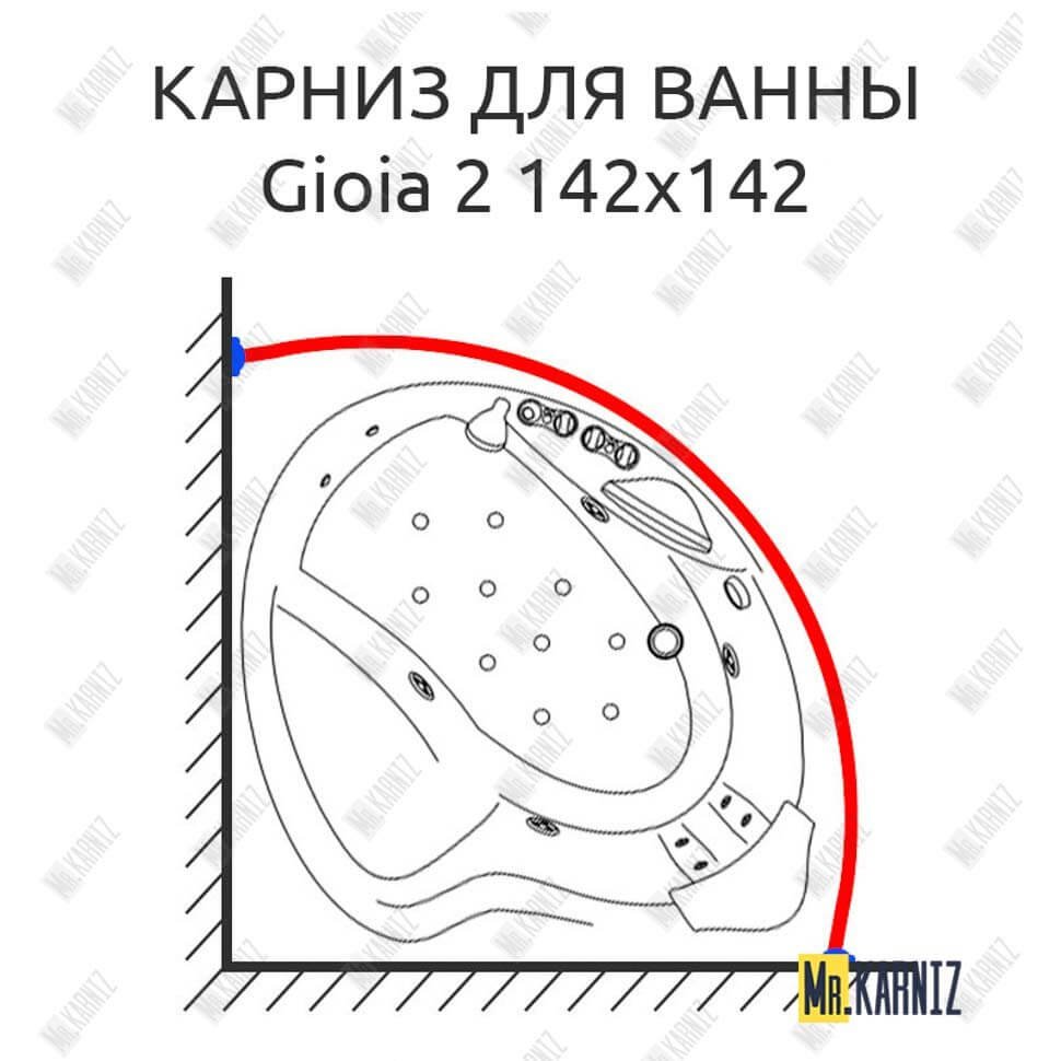 Карниз для ванны Doctor Jet Gioia - 2 142х142 Усиленный 20 мм MrKARNIZ Карниз для ванны Doctor Jet Gioia - 2 142х142 Усиленный 20 мм MrKARNIZ