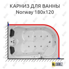 Карниз для ванны Royal Bath NORWAY 180х120 Усиленный 25 мм MrKARNIZ