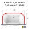 Карниз для ванны П-образный 150х70 Усиленный 20 мм MrKARNIZ фото 2