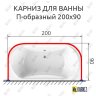 Карниз для ванны П-образный 200х90 Усиленный 20 мм MrKARNIZ фото 2