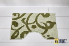 Коврик в туалет Узоры беж/синий