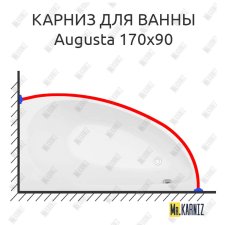 Карниз для ванны Aquanet Augusta 170х90 Усиленный 25 мм MrKARNIZ